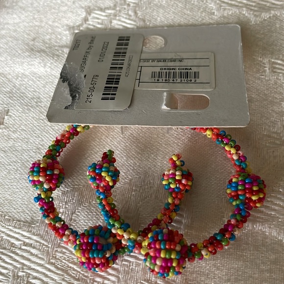 New On Cards Sugarfix Baublebar Beaded Pierced Earrings Lot - Picture 5 of 5